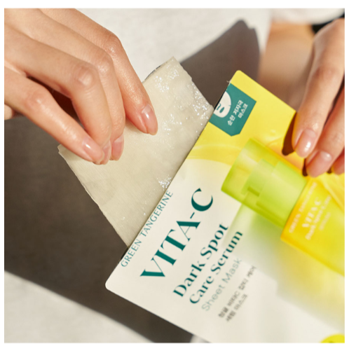 Green Tangerine Vita C Dark Spot Care Serum Sheet Mask - Goodal - Beauty Care