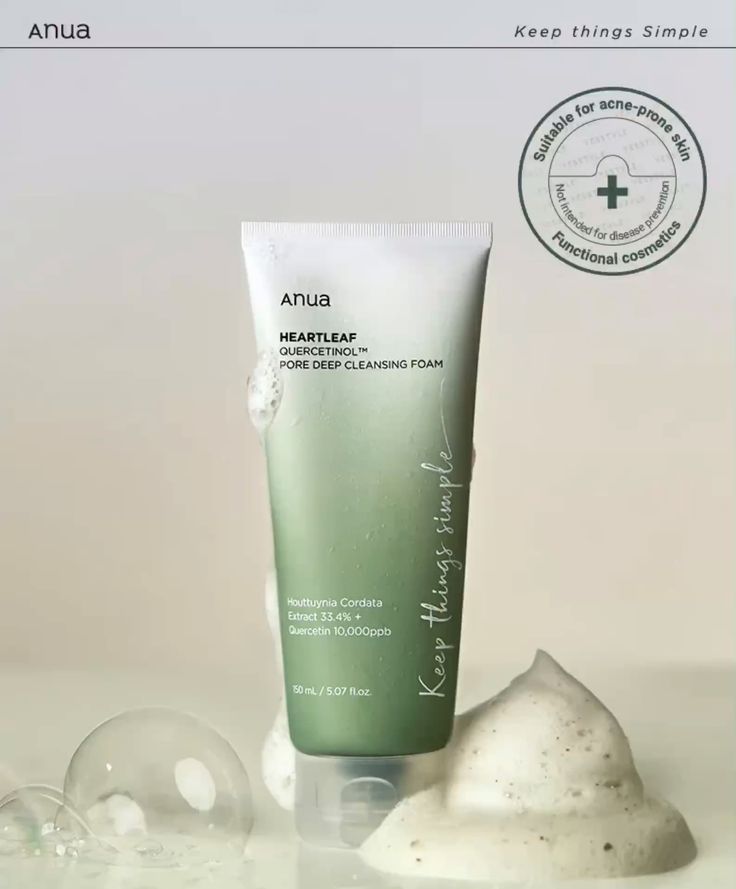 Heartleaf Quercetinol Pore Deep Cleansing Foam - Mousse nettoyante [150ml] - Anua - Beauty Care