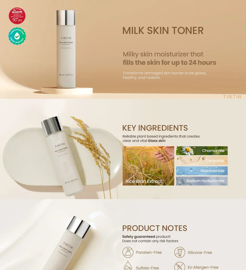 Milk Skin Toner Mini - Tonique [50ml] - TIRTIR - Beauty Care