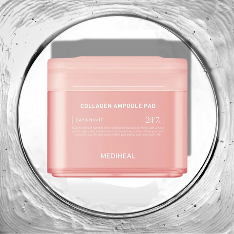 Collagen Ampoule Pad - Disques nourrissants [100 pads] - Mediheal