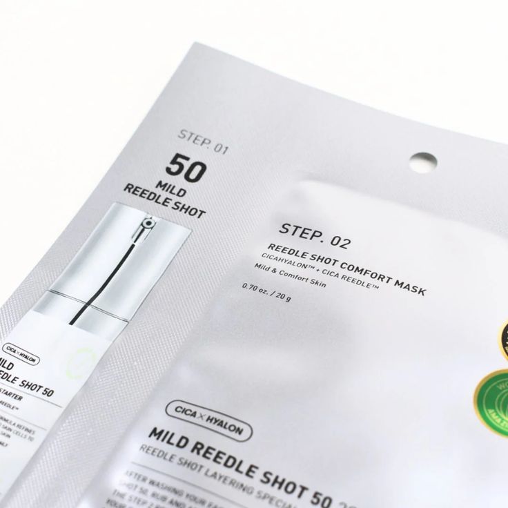 VT - Mild Reedle Shot 50 Masque 2 étapes (1 unité) | Soin Peaux Sensibles et Pores | Livraison Maroc